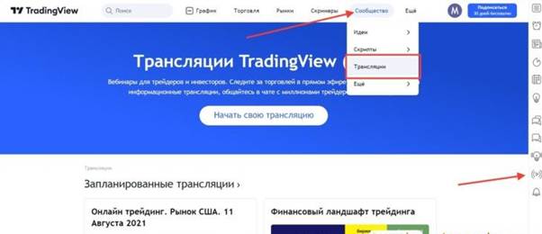 Overview of the Tradingview trading platform: how to use, interface, charts